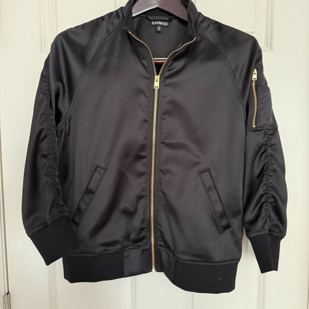 Express Women’s Black Bomber Jacket — Size XS